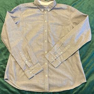 Uniqlo cotton button down gray